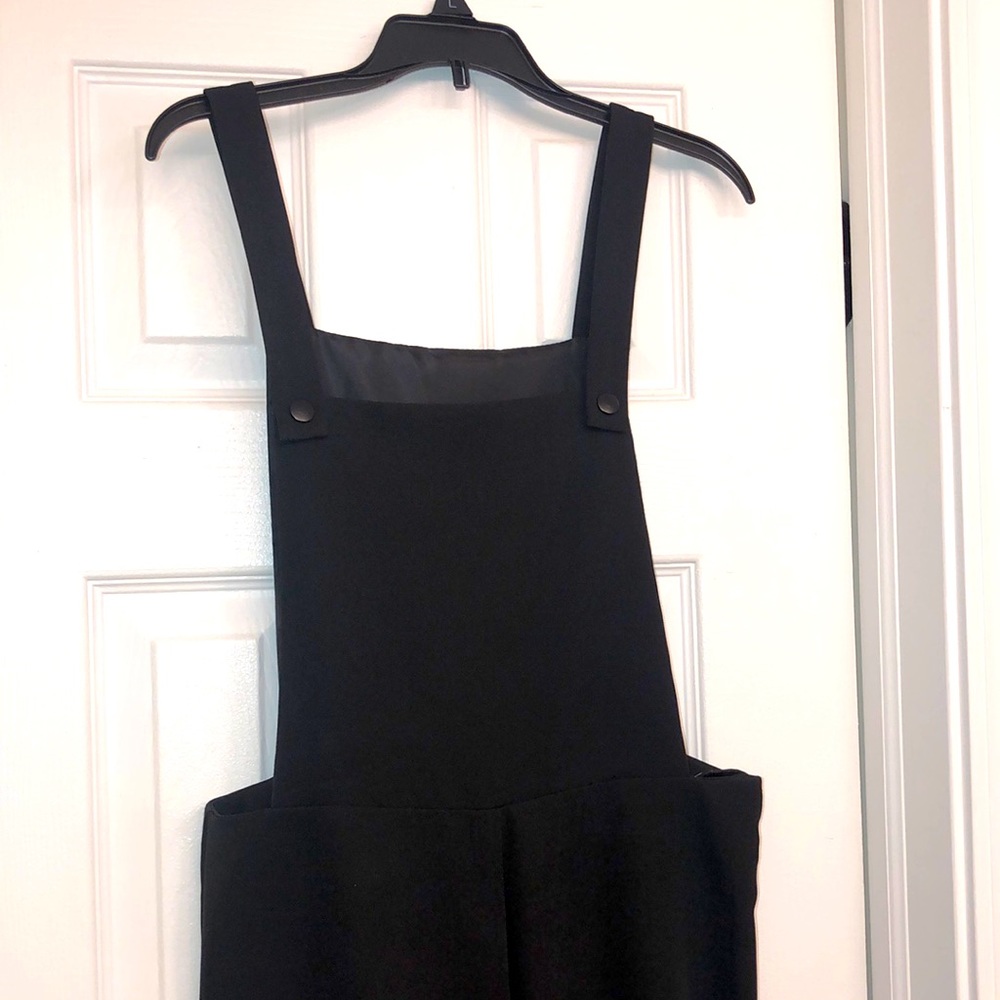 Women black dress overalls NEW Medium